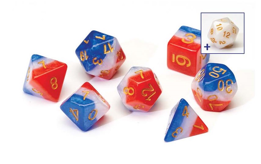 Dice Set - Red White & Blue