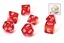 0104 Dice Set - Red Translucent