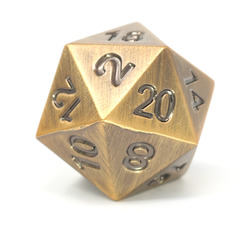 Single d20 - Ancient Silver