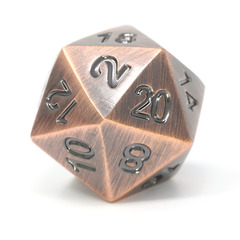 Single d20 - Battleworn Bronze