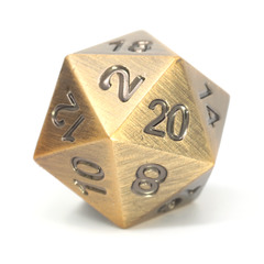 Single d20 - Battleworn Copper