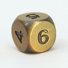 Single d6 - Battleworn Copper w/ Black