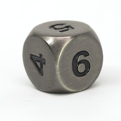 Single d6 - Battleworn Gold w/ Black