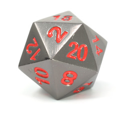 Single d20 - Sinister Chrome w/ Purple