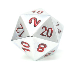 Single d20 - Classic Gold Ruby