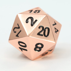 Single d20 - Scorched Rainbow w/ White