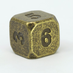 Single d6 - Classic Silver Ruby