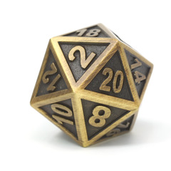 Single d20 - Gothica Battleworn Copper