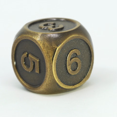 Single d6 - Gothica Battleworn Copper