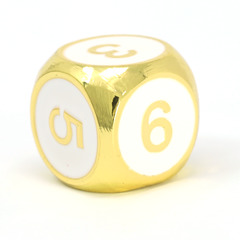 Single d6 - Gothica - Shiny Gold w/ Black