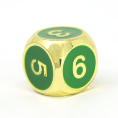 Single d6 - Gothica Gold w/ Blue