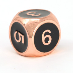 Single d6 - Gothica Gold w/ Red