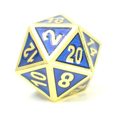 Single d20 - Gold Ruby Gemstone