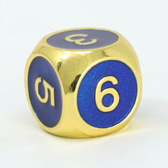 Single d6 - Gold Ruby