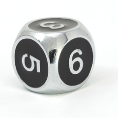 Single d6 - Gothica - Shiny Gold White