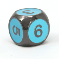 Single d6 - Gothica Shiny Silver