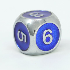 Single d6 - Silver Ruby