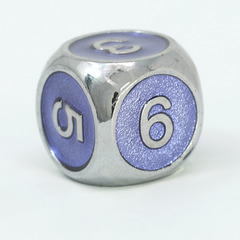 Single d6 - Silver Sapphire