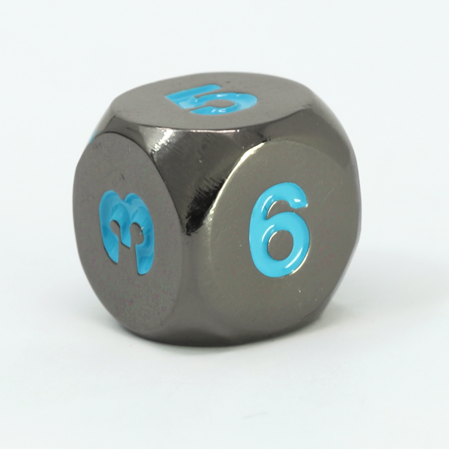 Single d6 - Silver Zircon