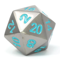 Single d20 - Forge Gunmetal w/ Teal