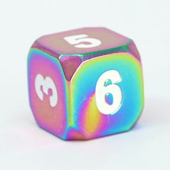 Single d6 - Forge Scorched Rainbow w/ Black