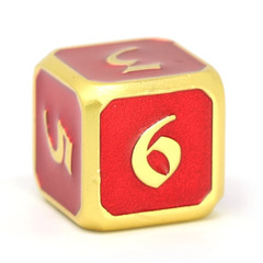 Single d6 - Mythica Satin Gold Ruby