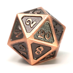 Single d20 - Mythica Battleworn Copper