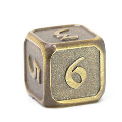 Single d6 - Mythica Battleworn Copper