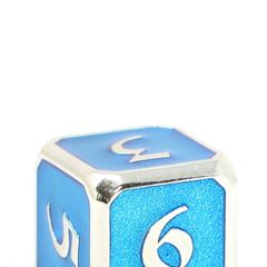 Single d6 - Mythica Platinum Aquamarine