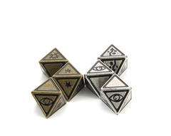 Star Wing Dice Set of 12 - Sinister Chrome