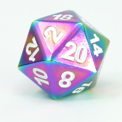 Single d20 - Brilliant Silver