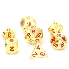 Classic Gold Emerald - Metal D&D Dice Set