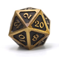 Big D20 - Mythica Battleworn Gold