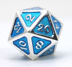 Big D20 - Mythica Platinum Aquamarine