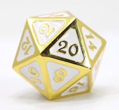 Big D20 - Mythica Shiny Gold White