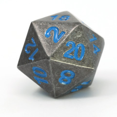 Single d20 - Mythica Platinum Emerald