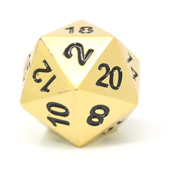 Set of 4 mini D6 with pips - Gothica Battleworn Gold