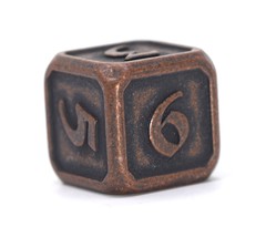 Single d6 - Gothica Shiny Silver w/ Light Purple