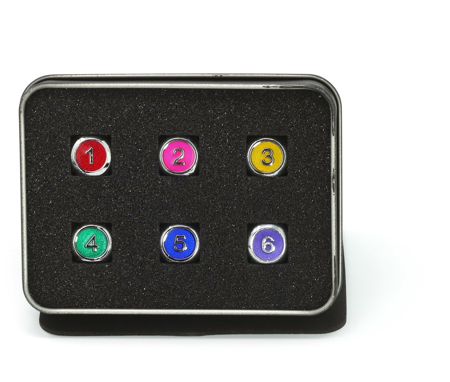 D6 Set - Gemstone Rainbow w/ Orange