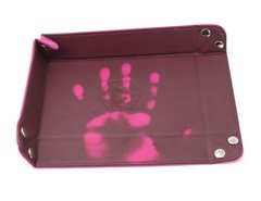 Die Hard Folding Rectangle Tray - Heat Change Pink Leather w/ Cream Velvet