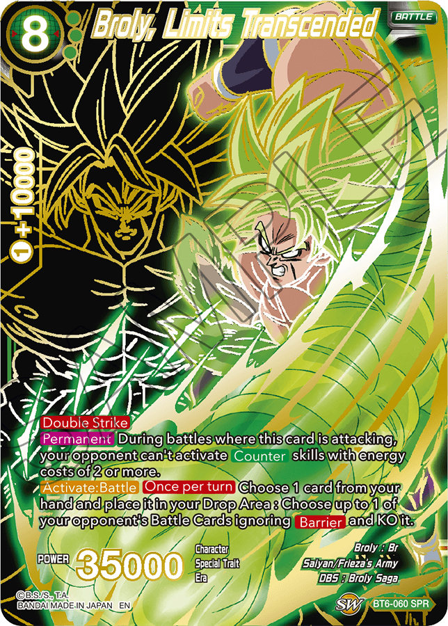Broly, Limits Transcended - BT6-060 - SPR