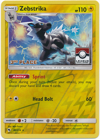 Zebstrika - 82/214 - League Promo (3rd Place) - Reverse Holo