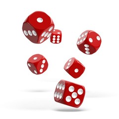 Oakie Doakie Dice - D6 Solid Red 16mm Set of 12