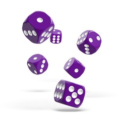 Oakie Doakie Dice - D6 Solid Purple 16mm Set of 12