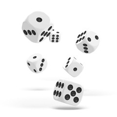 Oakie Doakie Dice - D6 Solid White 16mm Set of 12