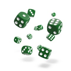 Oakie Doakie Dice - D6 Solid Green 12mm Set of 36