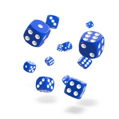 Oakie Doakie Dice - D6 Solid Blue 12mm Set of 36