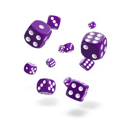 Oakie Doakie Dice - D6 Solid Purple 12mm Set of 36