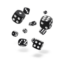 Oakie Doakie Dice - D6 Solid Black 12mm Set of 36