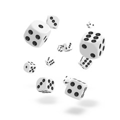 Oakie Doakie Dice - D6 Solid White 12mm Set of 36